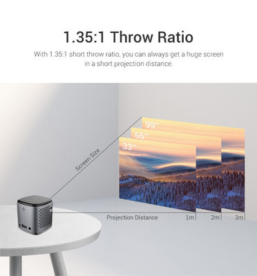 ราคาดี Outdoor Camping compact DLP มินิโปรเจคเตอร์ 4k Smart Video Android Cube ออนไลน์